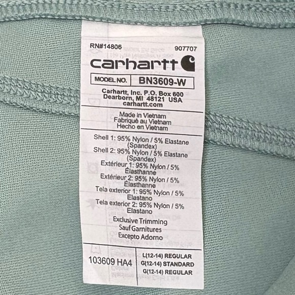 Carhartt Women's Force Fitted Lightweight Utility Leggings Size L (12-14) NWT - Picture 13 of 15